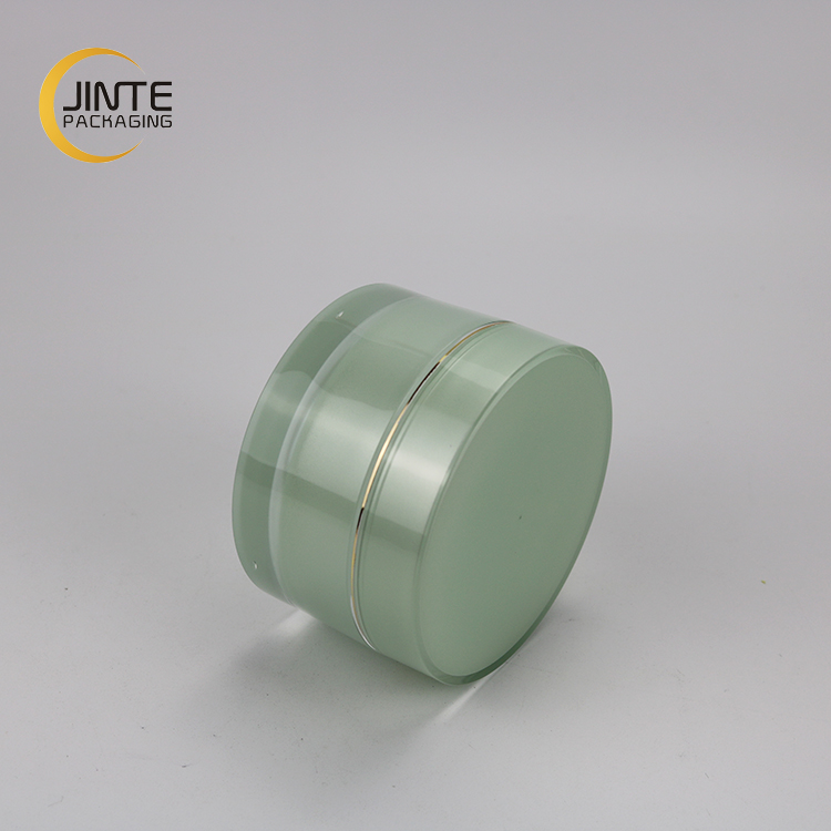 Luxury PMMA Double Wall Plastic Jars Cosmetic Facial Cream Acrylic Series Container