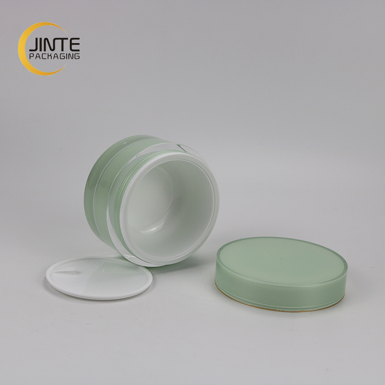 Luxury PMMA Double Wall Plastic Jars Cosmetic Facial Cream Acrylic Series Container