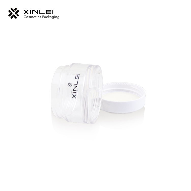 Luxury Packaging customization Cosmetic Small Empty Cream Container Plaspersonal skin care jar transparent petg clear round jar