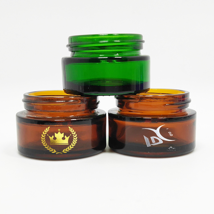 Luxury Packaging yellow/white/pink color empty cosmetic sets facial mask big glass jar