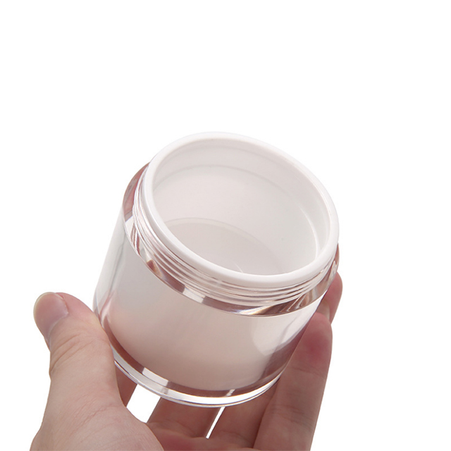 Luxury Personal Care Cream Acrylic Material Cosmetic Containers and Packaging Airless Jar