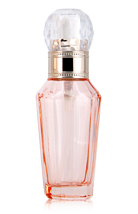 Luxury Pink Color Diamond Shape Cosmetic Glass Lotion Bottle Cream Jar 65g Manufacturer