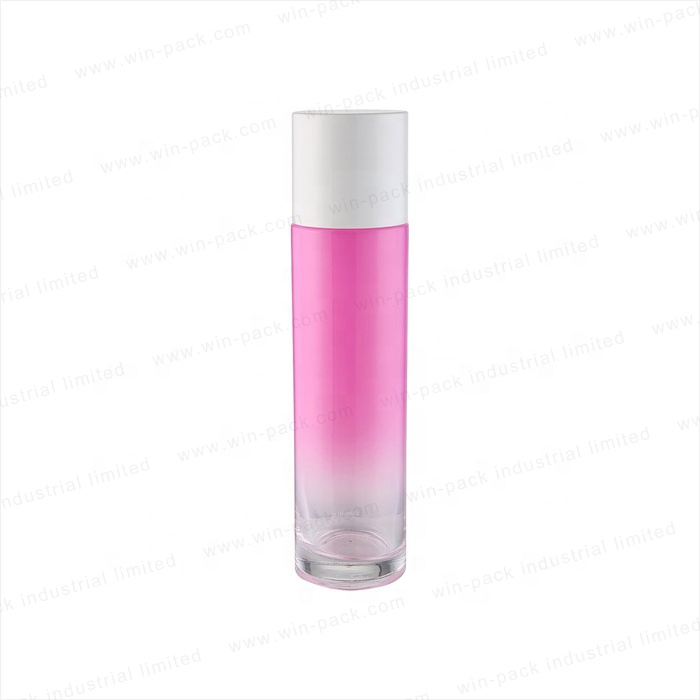 Luxury Pink Color New Design Cosmetic 200ml Lotion Pump Glass Bottle for Face Care With Factory Price