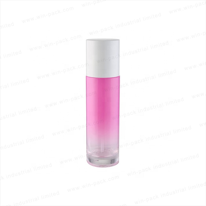Luxury Pink Color New Design Cosmetic 200ml Lotion Pump Glass Bottle for Face Care With Factory Price