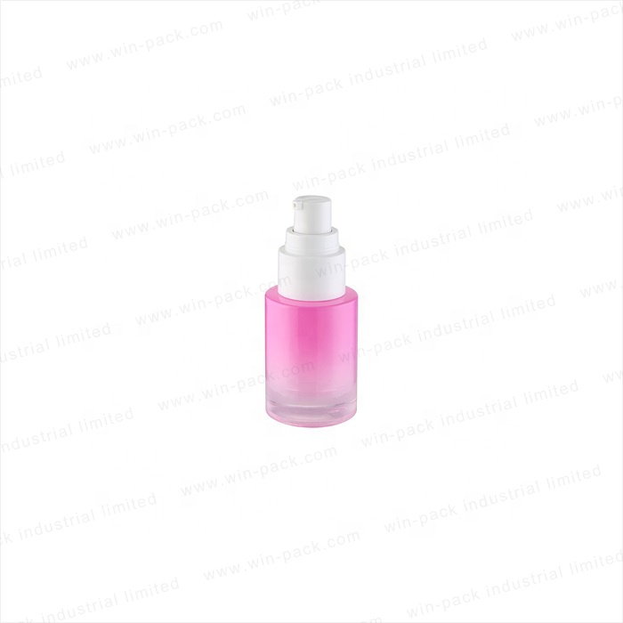 Luxury Pink Color New Design Cosmetic 200ml Lotion Pump Glass Bottle for Face Care With Factory Price