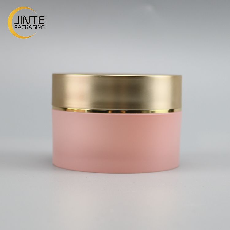Luxury Plastic Cosmetic Packaging Acrylic Cream Jar 15g 30g 50g 100g Double Wall Cosmetic Empty Pink Container