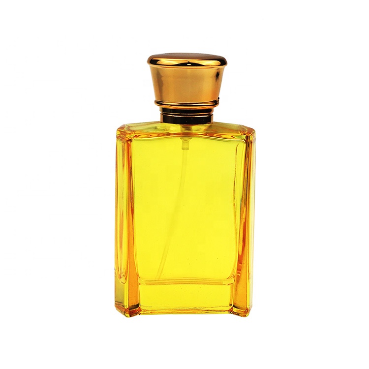 Luxury Polished Square Empty 50 ml Glass Blue Perfume Bottle