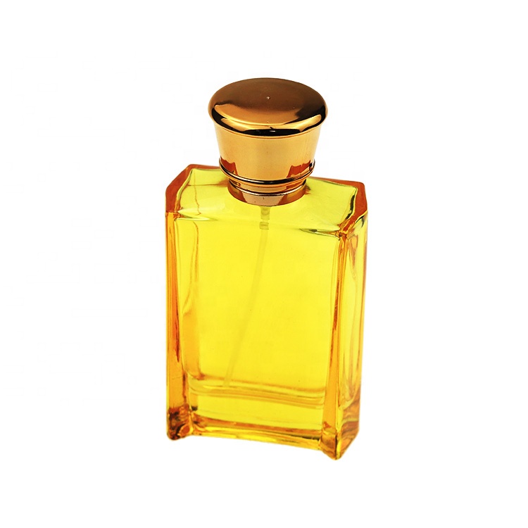 Luxury Polished Square Empty 50 ml Glass Blue Perfume Bottle
