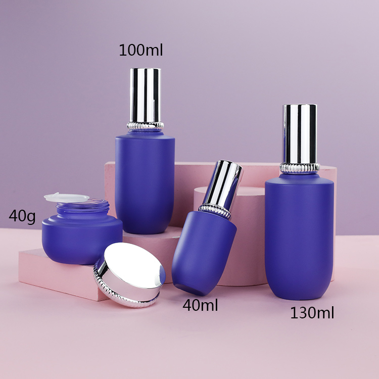 Luxury Purple Cream Jar Cosmetics Container Empty Body Cream Jars For Cream Cosmetics