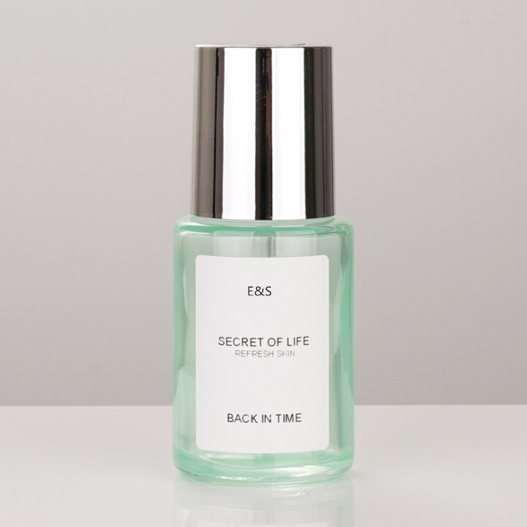 Luxury Push Button Top Glass Dropper Bottle 30ml Essential oil Orange Serum Bottle with Dropper