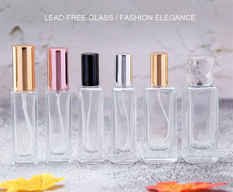 Luxury Rectangular Wholesale Luxury 15ml 30ml 100ml Clear Empty Square Shaped Glass Spray Perfume Bottle
