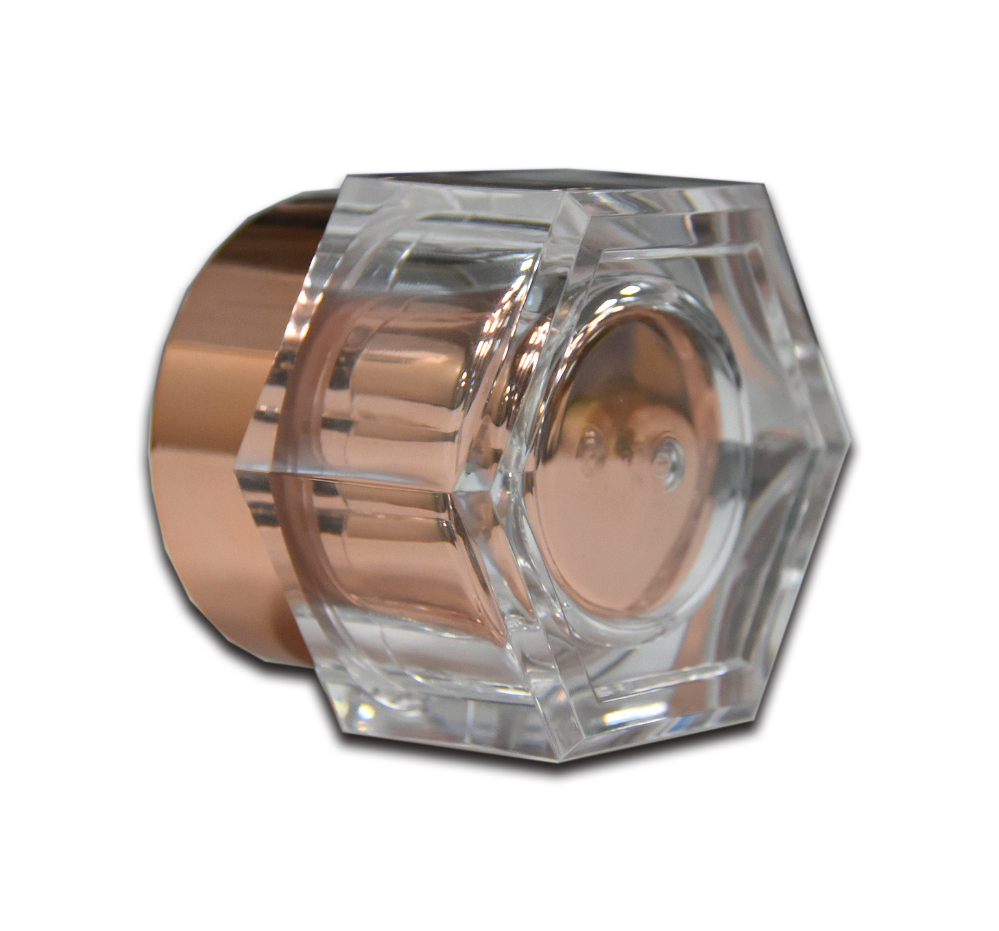 Luxury Rose Gold Cream Acrylic High End Cosmetic Sample 50g Face Cream Acrylic Jar