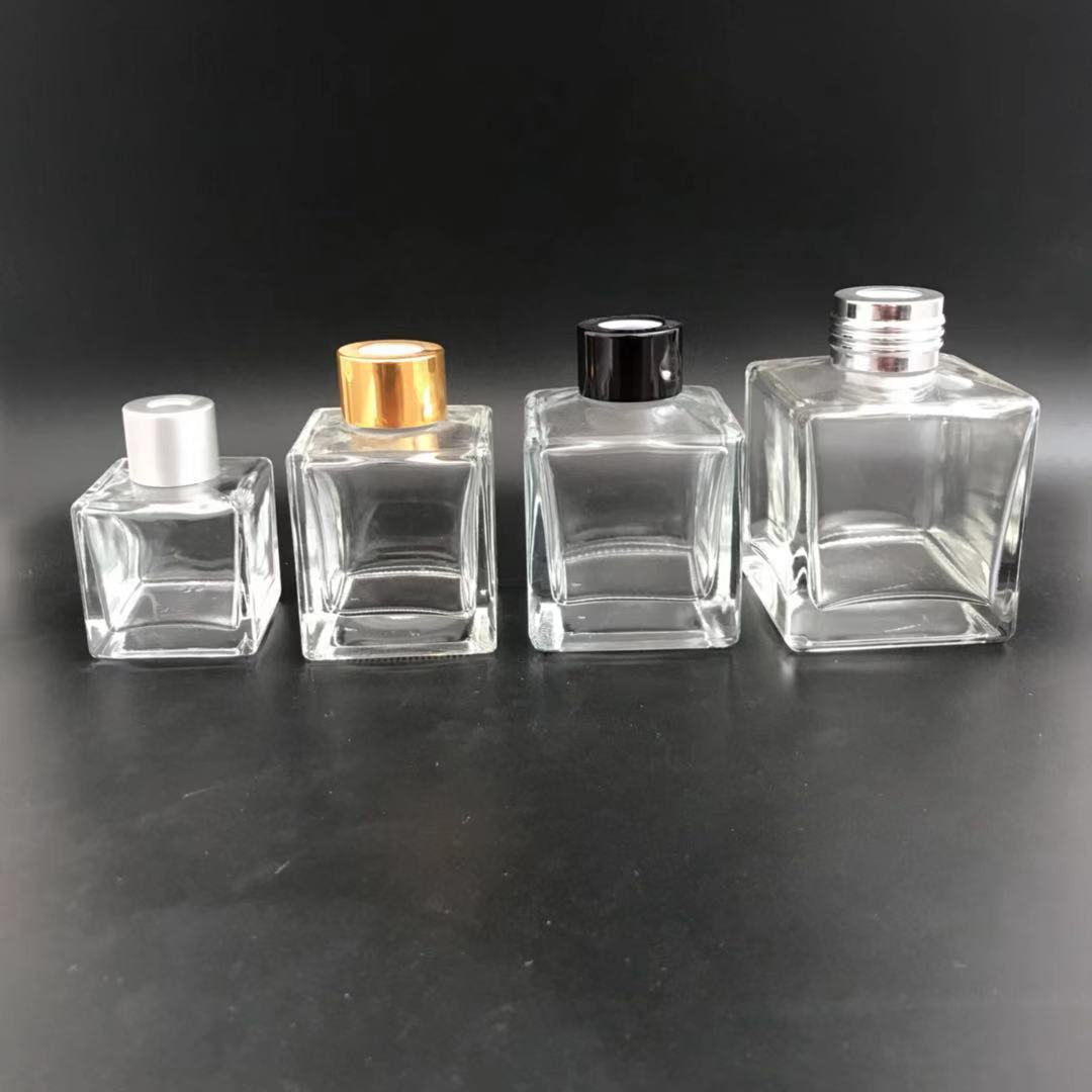 Luxury Round Gold Amber Matte Black Crystal Fragrance Empty 50Ml 100Ml 150Ml 200Ml Aroma Reed Diffuser Glass Diffuser Bottle