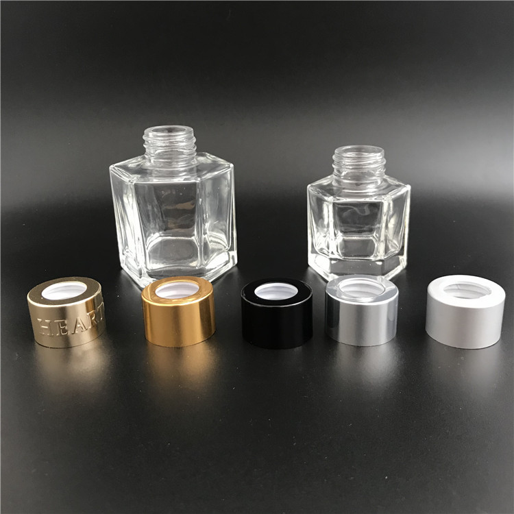 Luxury Round Gold Amber Matte Black Crystal Fragrance Empty 50Ml 100Ml 150Ml 200Ml Aroma Reed Diffuser Glass Diffuser Bottle