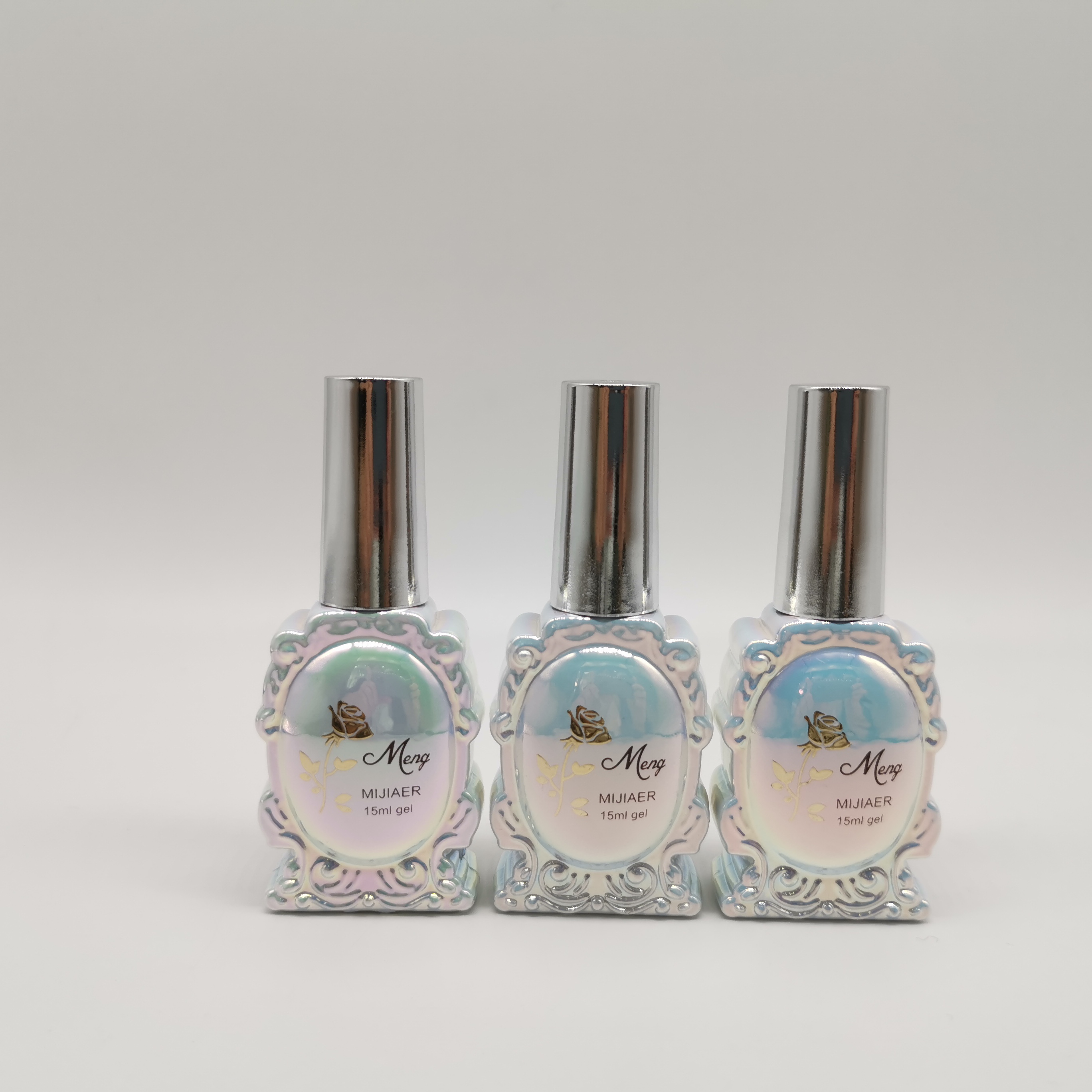 Luxury Shiny Nail Polish Gel Bottle Wholesale Glass Plastic Cap Personal Care Cap with Brush Matte 15ml Customized Logo GZHY1948