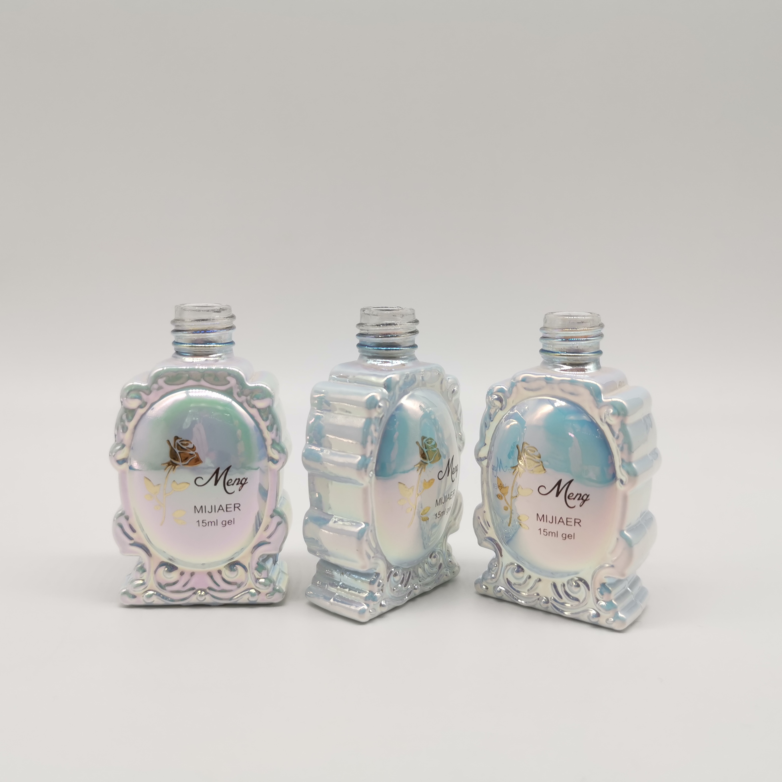 Luxury Shiny Nail Polish Gel Bottle Wholesale Glass Plastic Cap Personal Care Cap with Brush Matte 15ml Customized Logo GZHY1948