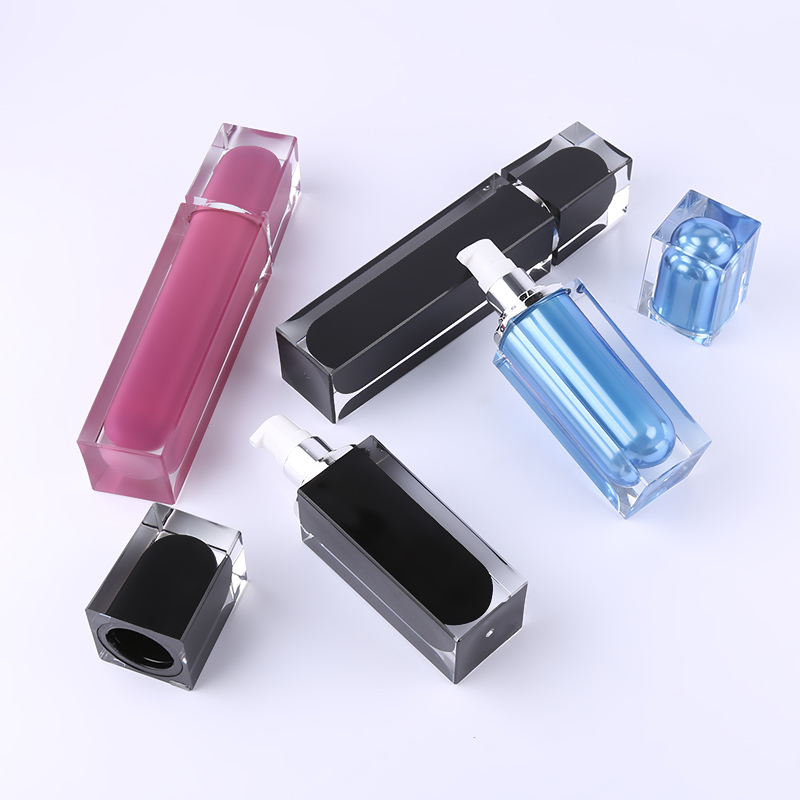 Luxury Skin Care Double Wall Small Cosmetic Round Plastic Acrylic Jar Container blue black 20 ml 30ml 70ml 500ml 200g