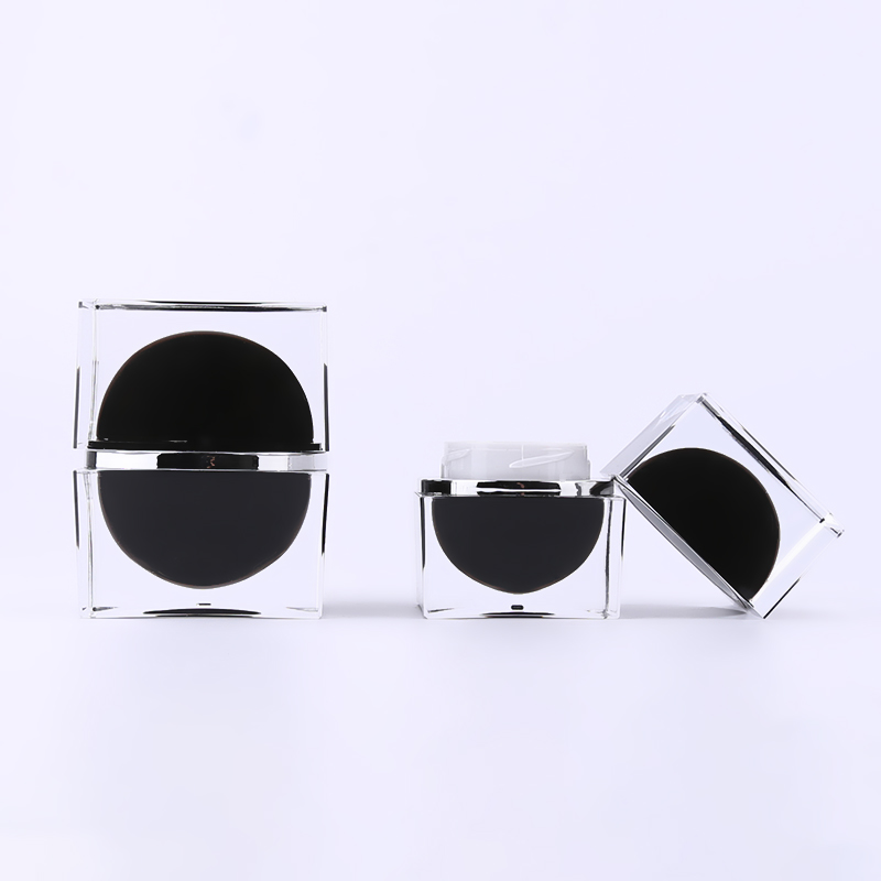 Luxury Skin Care Double Wall Small Cosmetic Round Plastic Acrylic Jar Container blue black 20 ml 30ml 70ml 500ml 200g