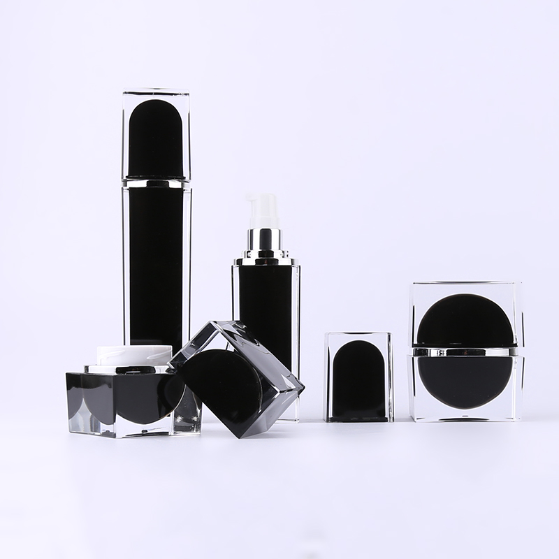 Luxury Skin Care Double Wall Small Cosmetic Round Plastic Acrylic Jar Container blue black 20 ml 30ml 70ml 500ml 200g