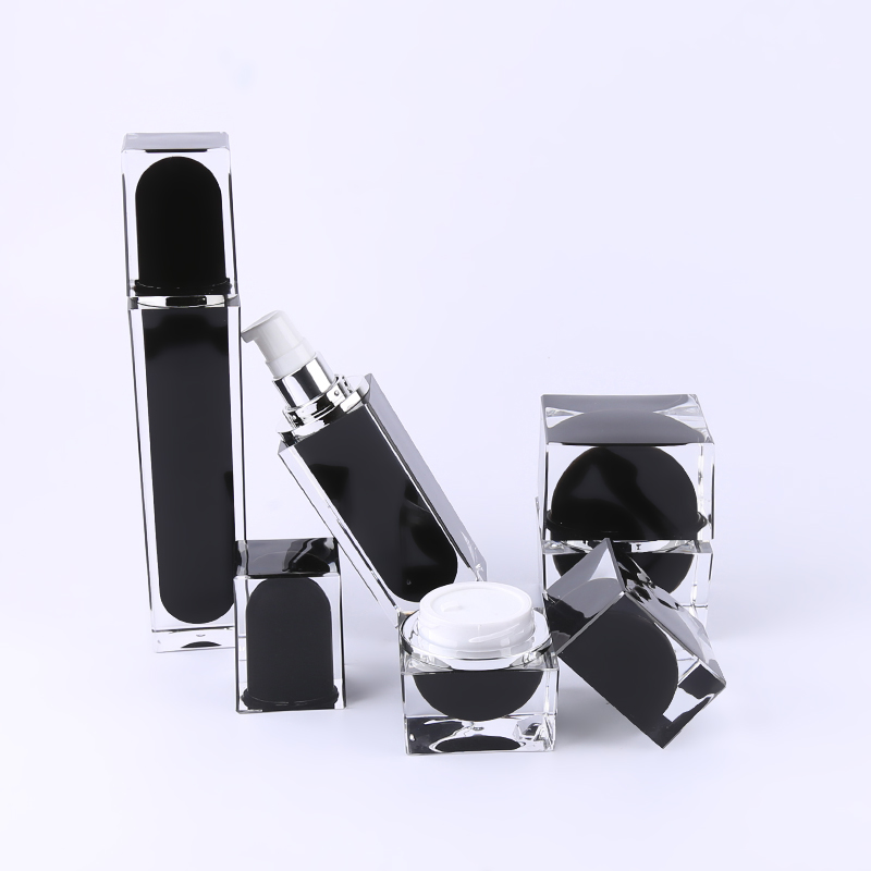 Luxury Skin Care Double Wall Small Cosmetic Round Plastic Acrylic Jar Container blue black 20 ml 30ml 70ml 500ml 200g