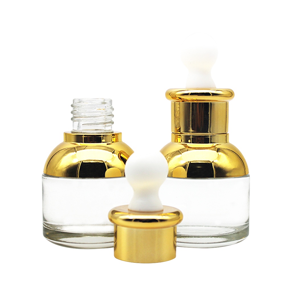Luxury Skin care glass Serum bottles 30ml 50ml Essential Oil Dropper Bottle For Serum