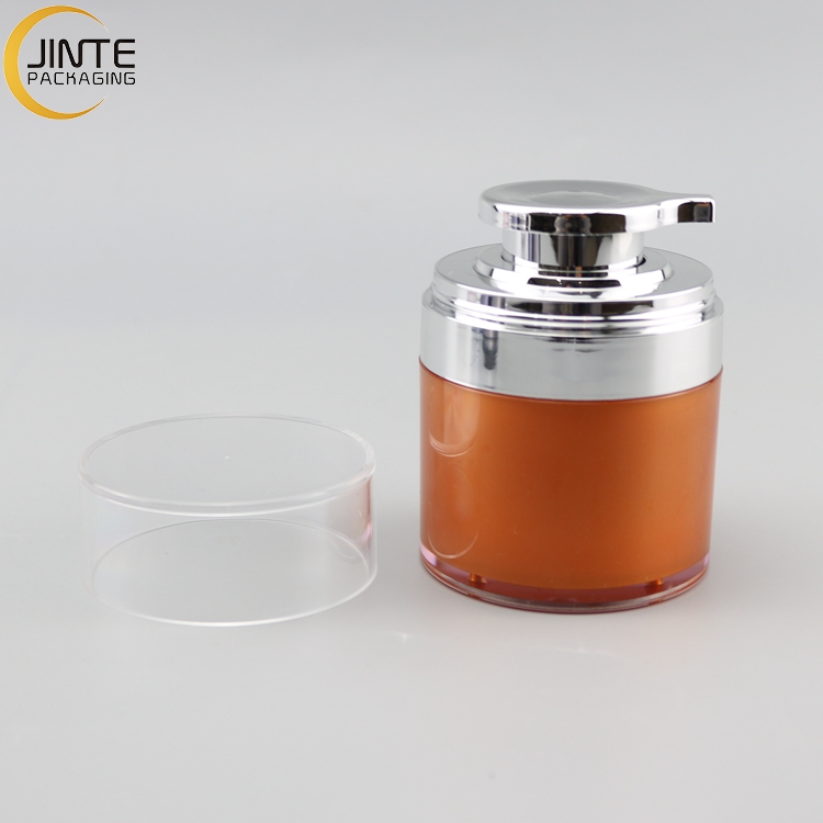 Luxury Skincare Bottle Airless Jar With Pump Wide Opening Cosmetic Container Jar Packaging 30ml 50ml
