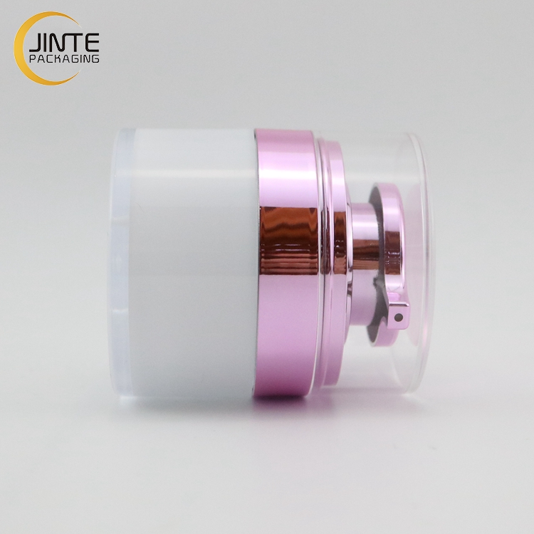 Luxury Skincare Container 30ml 50ml Airless Jar With Pump Wide Opening Cosmetic Container Jar Packaging