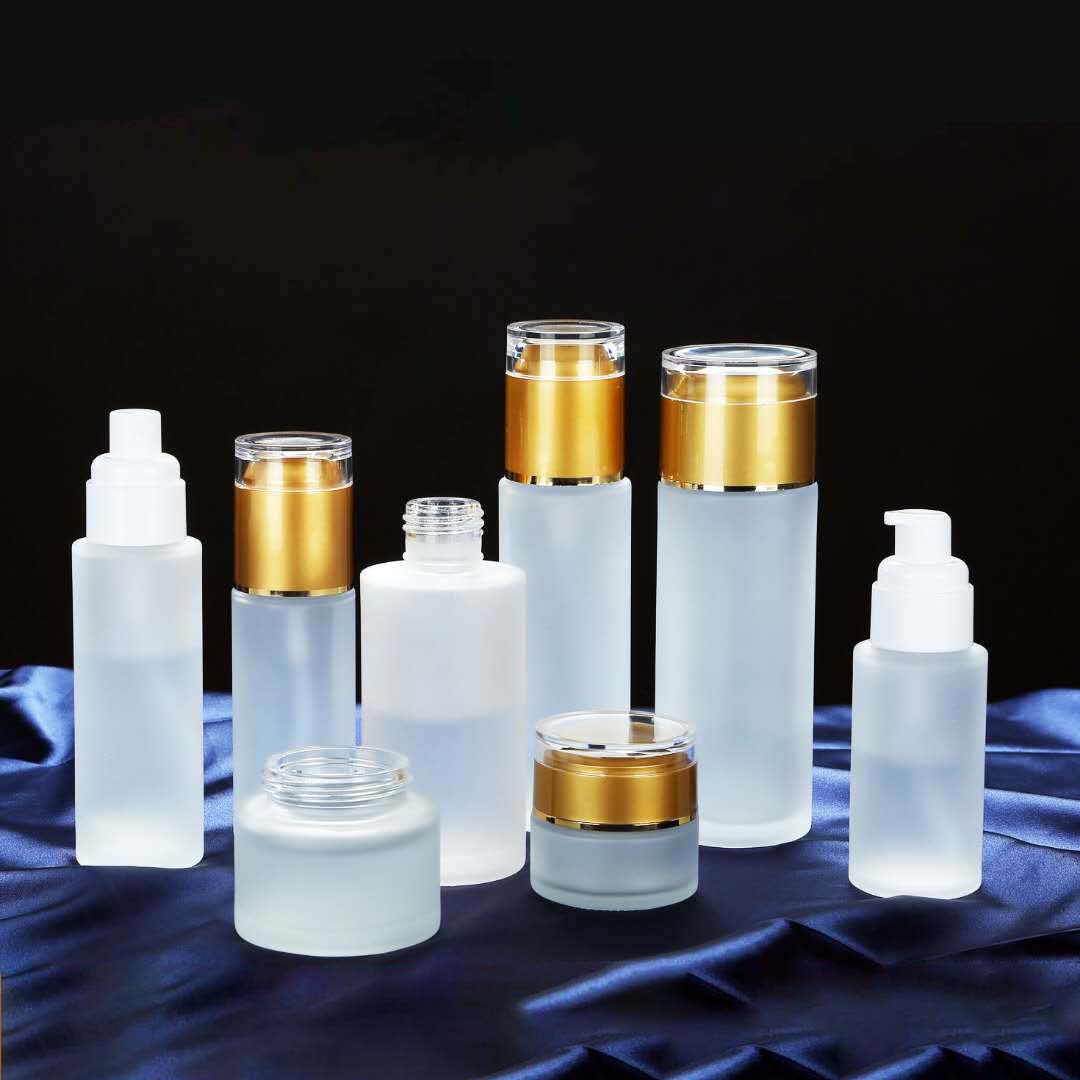 Luxury Skincare Cosmetic Containers 50ml Lotion Cream Serum Glass Bottle Packaging Container for Cosmetic