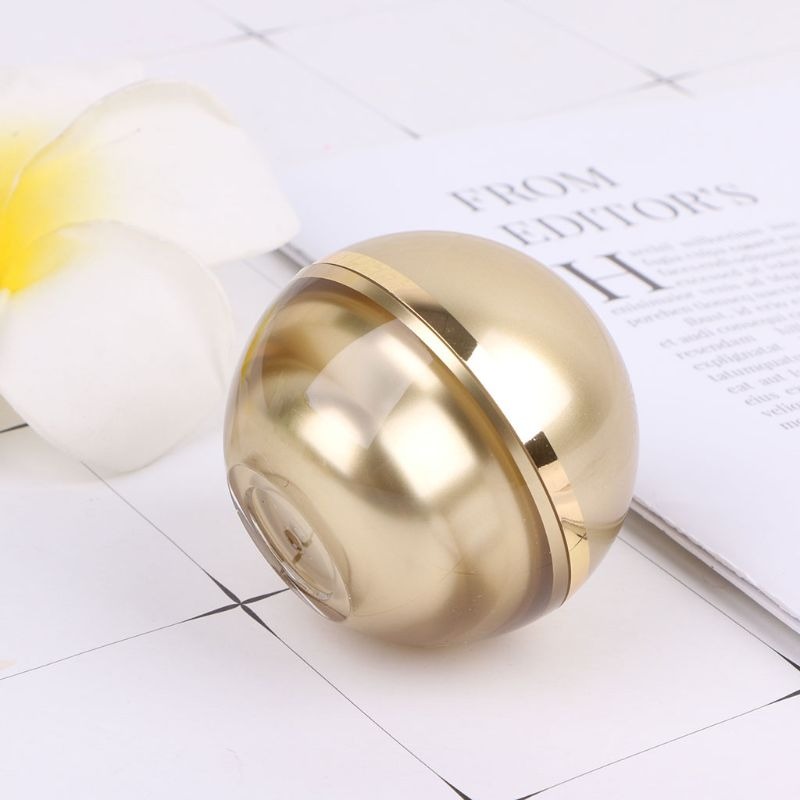 Luxury Sphere Cream Container Golden Jar cosmetic Acrylic Smaple Pot Ball Bottle Empty Cosmetic Containers