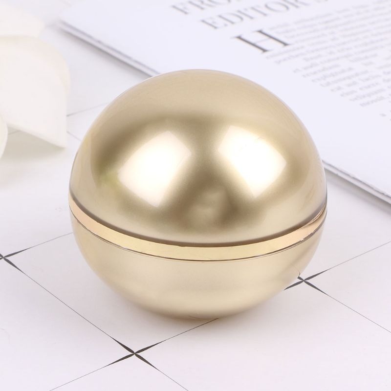 Luxury Sphere Cream Container Golden Jar cosmetic Acrylic Smaple Pot Ball Bottle Empty Cosmetic Containers