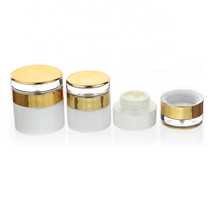 Luxury Thick Wall Pearl White Empty 20g 30g 50g Cosmetics Cream Jars Containers And Packaging