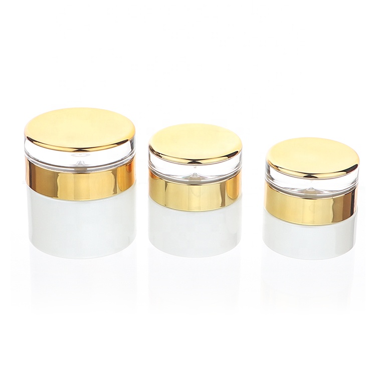 Luxury Thick Wall Pearl White Empty 20g 30g 50g Cosmetics Cream Jars Containers And Packaging