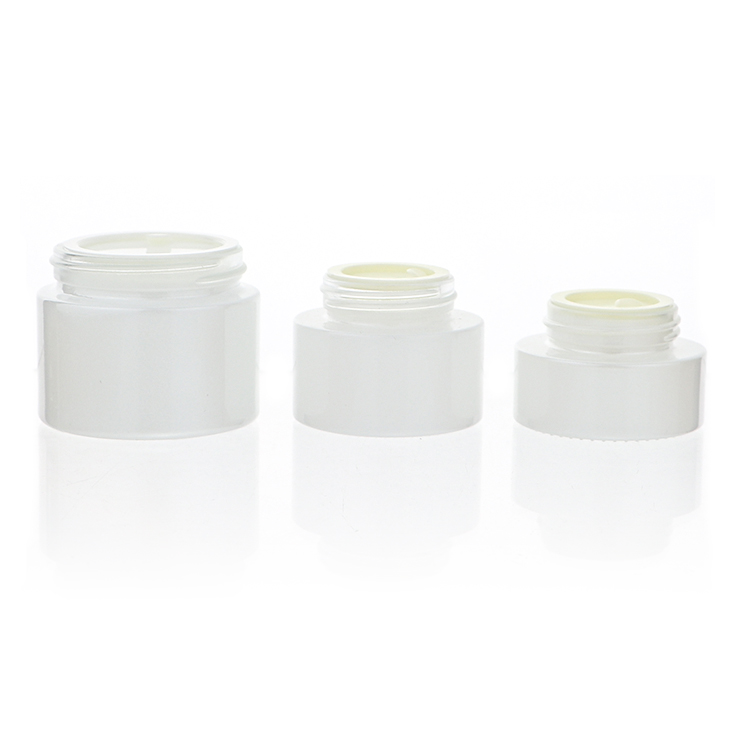 Luxury Thick Wall Pearl White Empty 20g 30g 50g Cosmetics Cream Jars Containers And Packaging