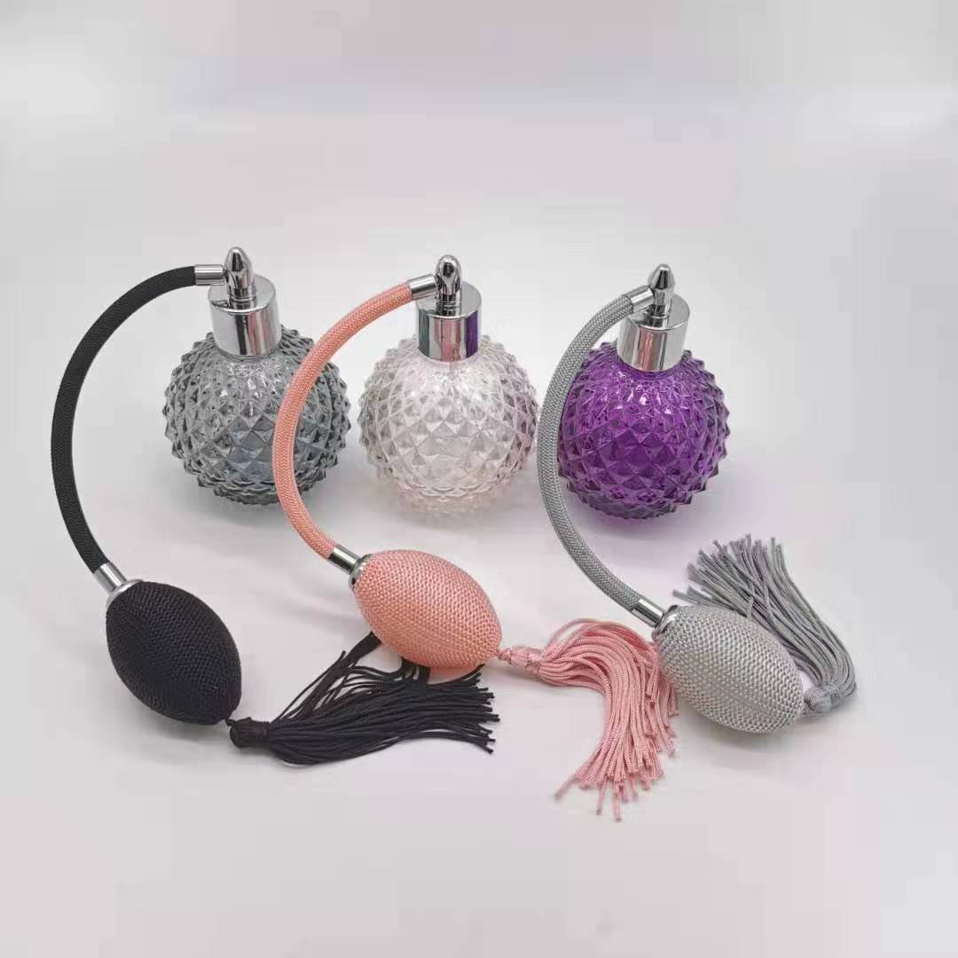 Luxury Vintage Style 100ml Perfume Spray Bottle Colorful Perfume Bulb Atomizer