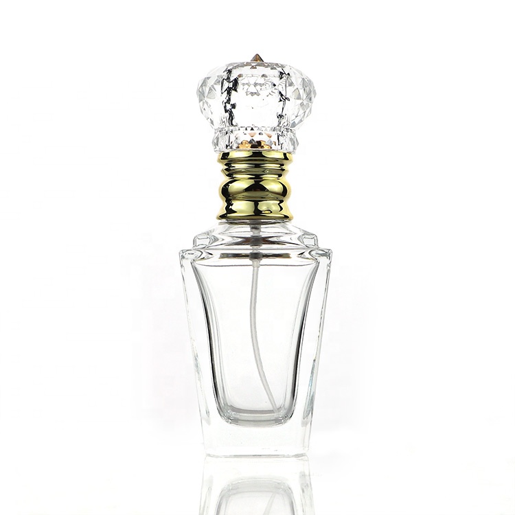 Luxury Wedding Gift Diamond Shape 60ml Empty Fancy Perfume Glass Bottles Wholesale