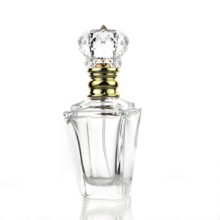 Luxury Wedding Gift Diamond Shape 60ml Empty Fancy Perfume Glass Bottles Wholesale