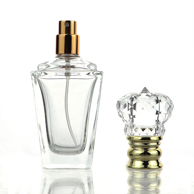 Luxury Wedding Gift Diamond Shape 60ml Empty Fancy Perfume Glass Bottles Wholesale