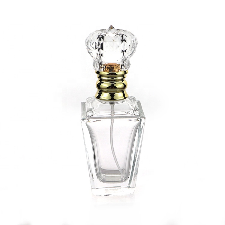 Luxury Wedding Gift Diamond Shape 60ml Empty Fancy Perfume Glass Bottles Wholesale