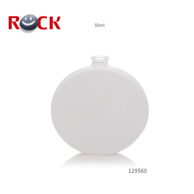 Luxury White Round Perfume Bottle Hot Sale 50ml PUMP Sprayer Personal Care Hot Stamping