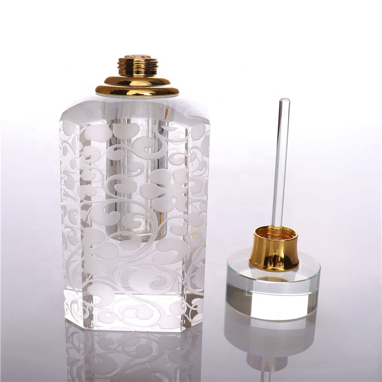 Luxury Wholesale 3ml Attar White And Gold K9 Perfume Crystal Bottle In Bulk