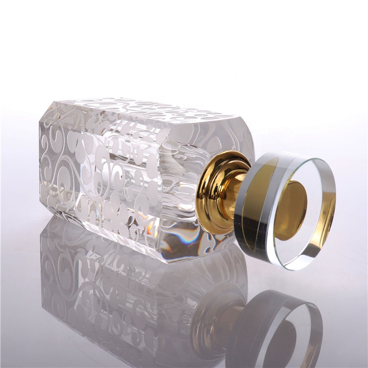 Luxury Wholesale 3ml Attar White And Gold K9 Perfume Crystal Bottle In Bulk