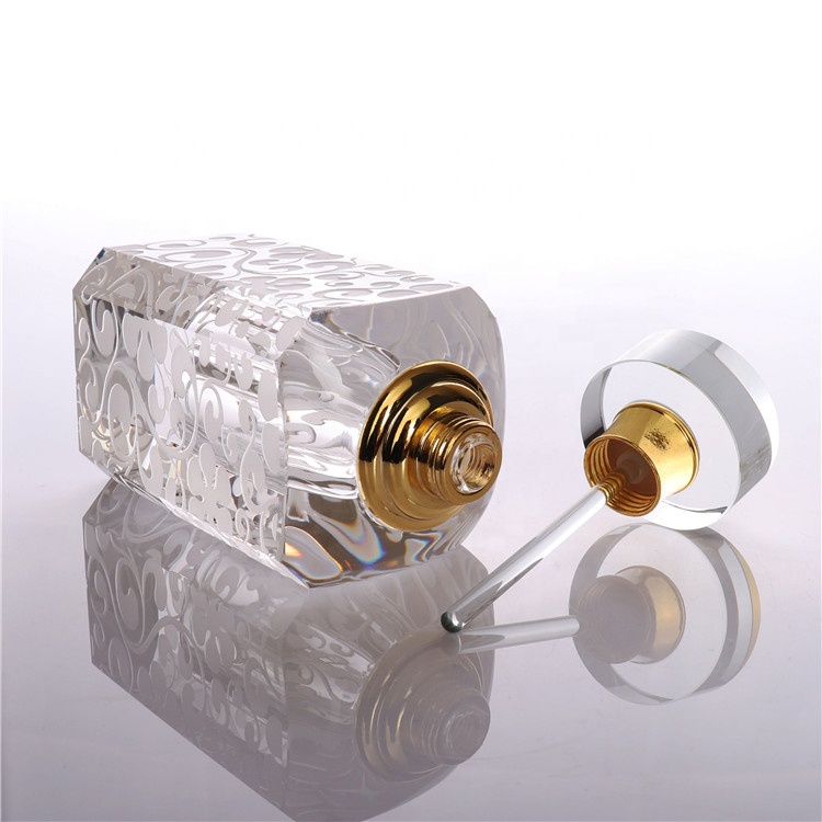 Luxury Wholesale 3ml Attar White And Gold K9 Perfume Crystal Bottle In Bulk