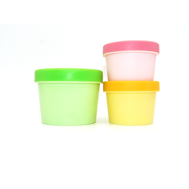 Luxury Wholesale 50g 100g PP Plastic round shape cream jar cosmetic bottle Facial cream jars with black white pink color