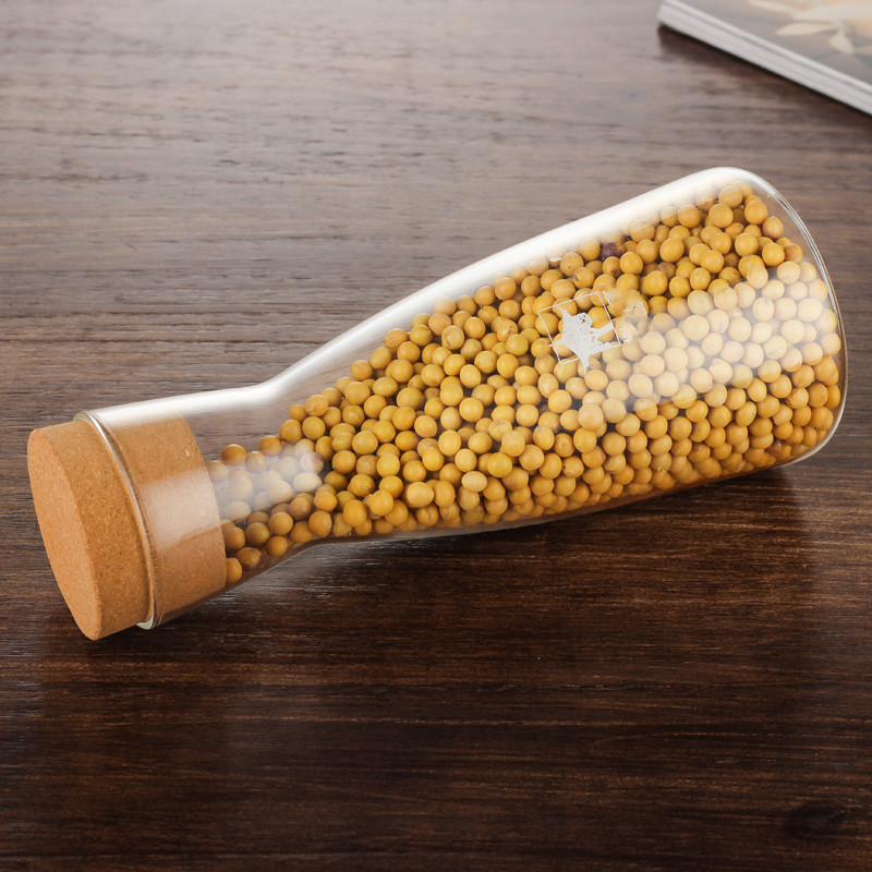 Luxury Wooden Lid High Borosilicate Glass Container Glass Jars With Wood Lid