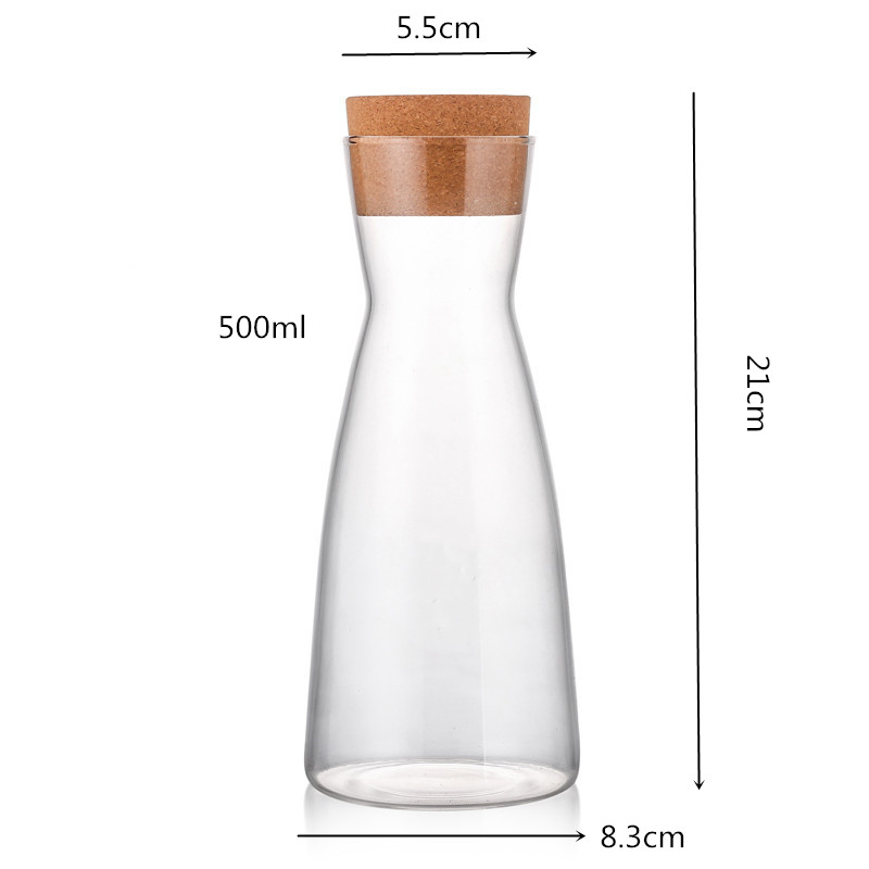 Luxury Wooden Lid High Borosilicate Glass Container Glass Jars With Wood Lid