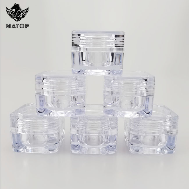 Luxury acrylic powder jar nail 5g clear cream jar