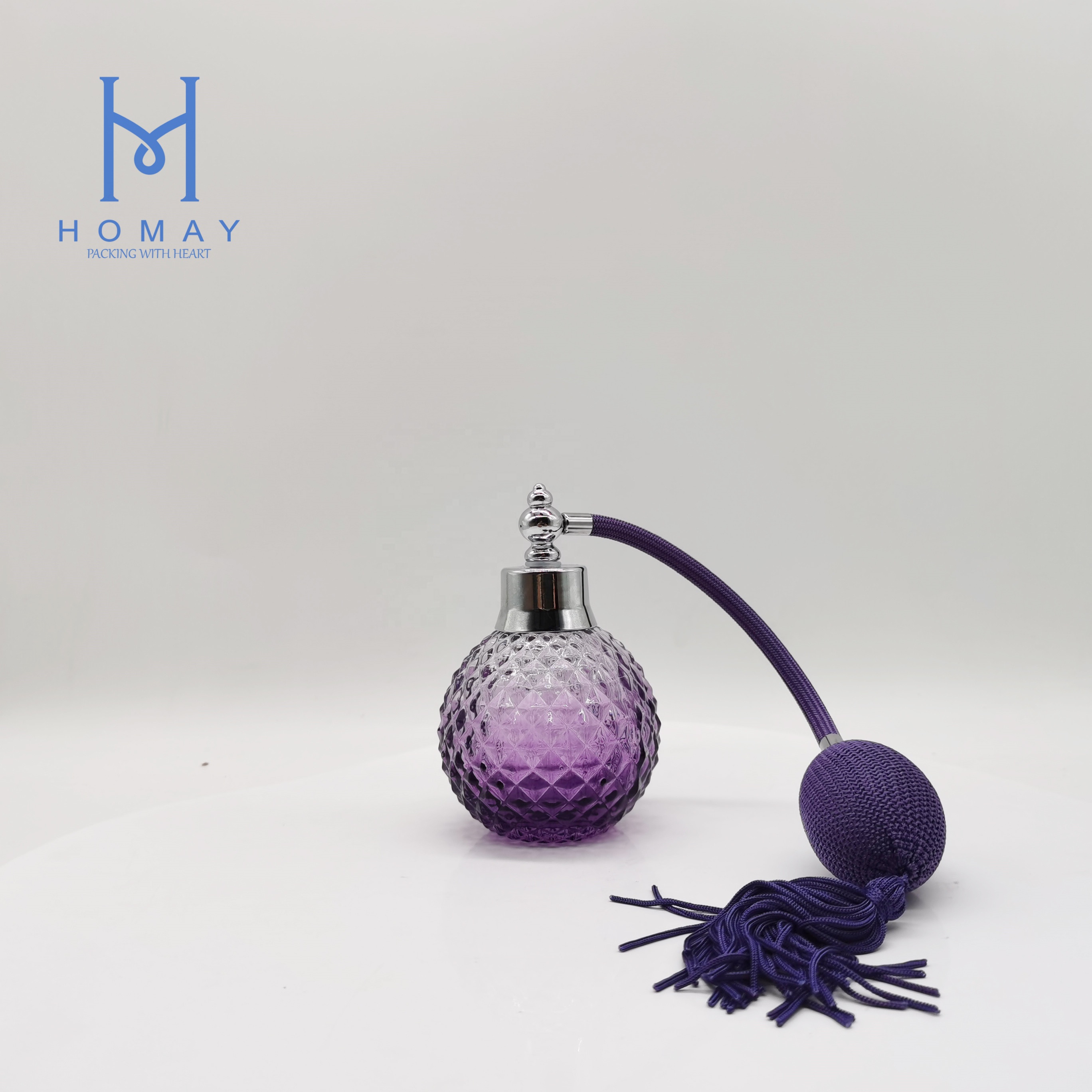 Luxury air balloon glass perfume spray bottles 80ml with airbag