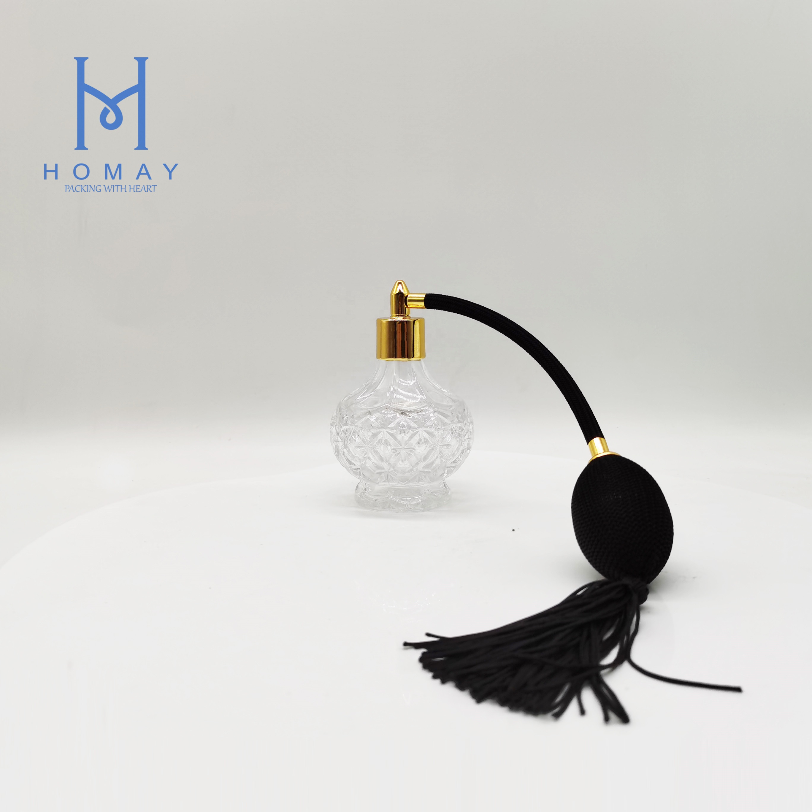 Luxury air balloon glass perfume spray bottles 80ml with airbag