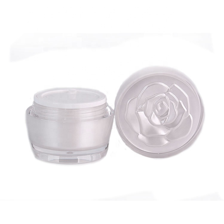 Luxury airless cosmetic jars 30g acrylic cream jar for skincare