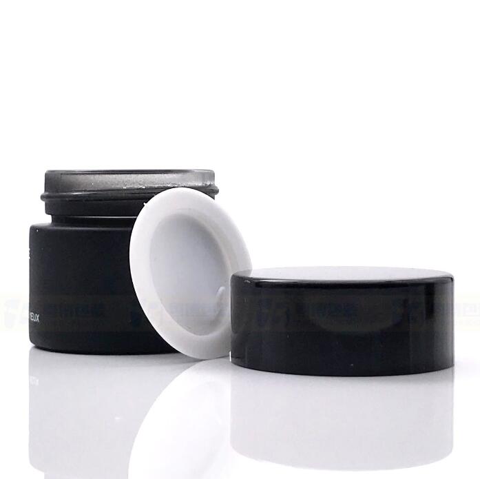 Luxury bamboo lid 15ml 30ml 50ml cream cosmetic jar amber black frosted glass cosmetic jar